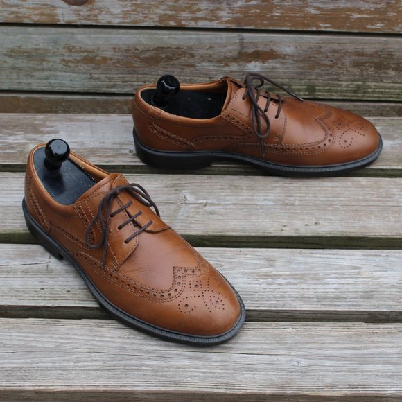 Ecco Other - Ecco Brown Leather Wingtip Oxfords, Men's Sz 44 EU, EUC